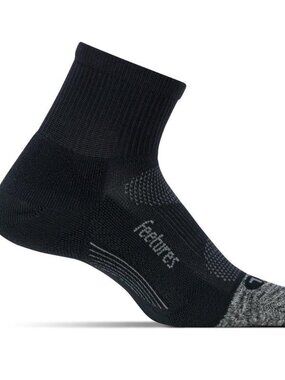 Feetures Elite Light Cushion Quarter Socks Women's Small NWT Black